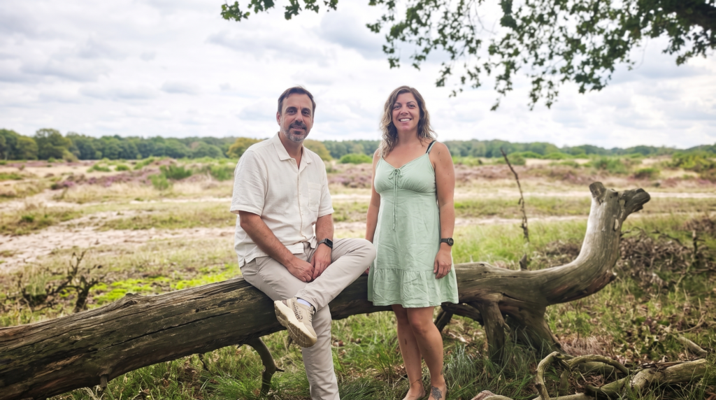 Sheila en Bruno op de Tafelbergheide